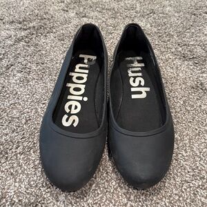 Hush Puppies Brite Pops flat 11 black rubber